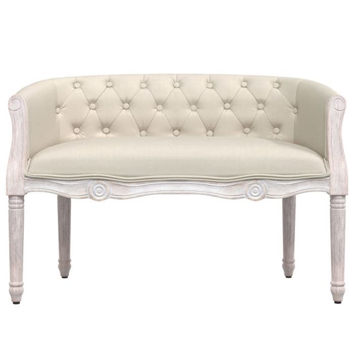 VidaXL Banc, Siège de Salon avec Accoudoirs, Banc d'Entrée avec Dossier, Meuble de Salle de Séjour Chambre à Coucher Maison 344508