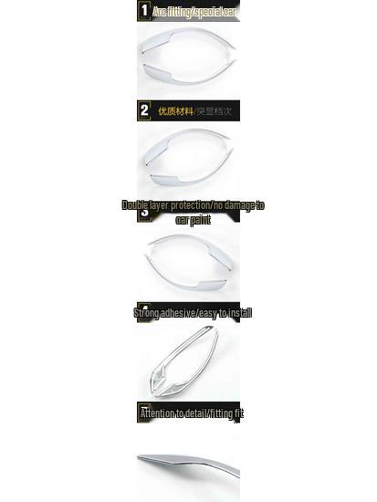 CS55 Rearview Mirror Electroplated Trim Decorative Patch Car Accessory