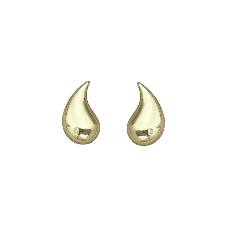 18K Gold Plated Water Drop Earrings - Simple, High-End, Personalized Ear Studs