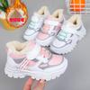 Autumn Winter Cotton Padded Girls Sports Shoes Boys Leather Soft Sole Casual Warm Dad Shoes for Big Kids
