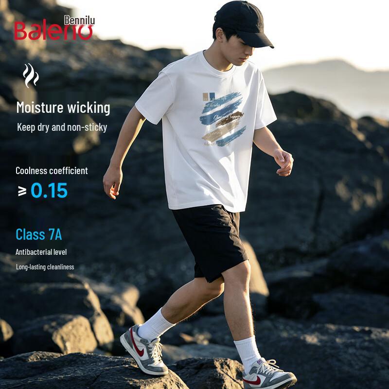 Baleno Men s Ice Silk Anti-bacterial Cooling Short Sleeve T-Shirt 3XL