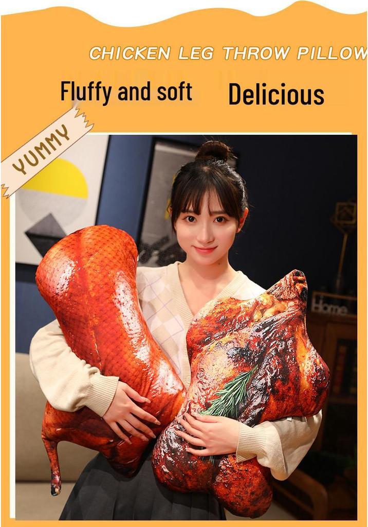 Wanghong Zibo BBQ Plush Food Pillow - Creative Douyin-Style Prank Prop