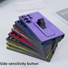 Military Soft PU Leather Push-pull Bracket Grip Stand Case For Samsung Galaxy S24 S23 S22 S21 Plus Ultra Business Armor Funda
