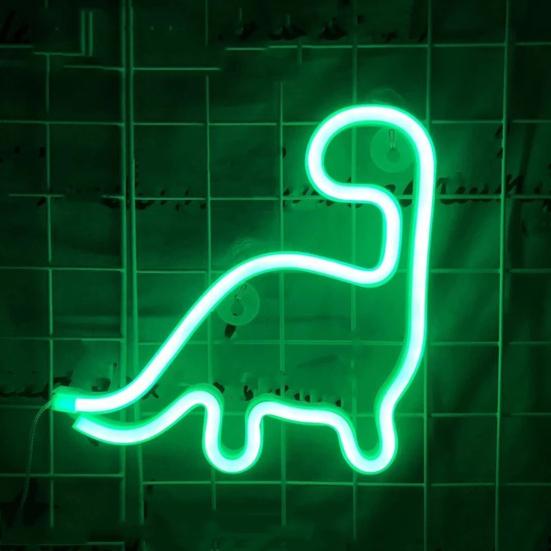 

Neon Light Eye-catching Dinosaur Shape LED Neon Sign Night Lamp
