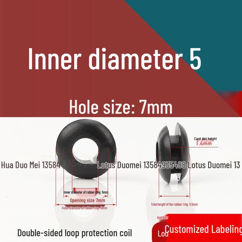 Industrial Dustproof Double-Sided Rubber Cable Grommet & Sealing Ring for Distribution Box