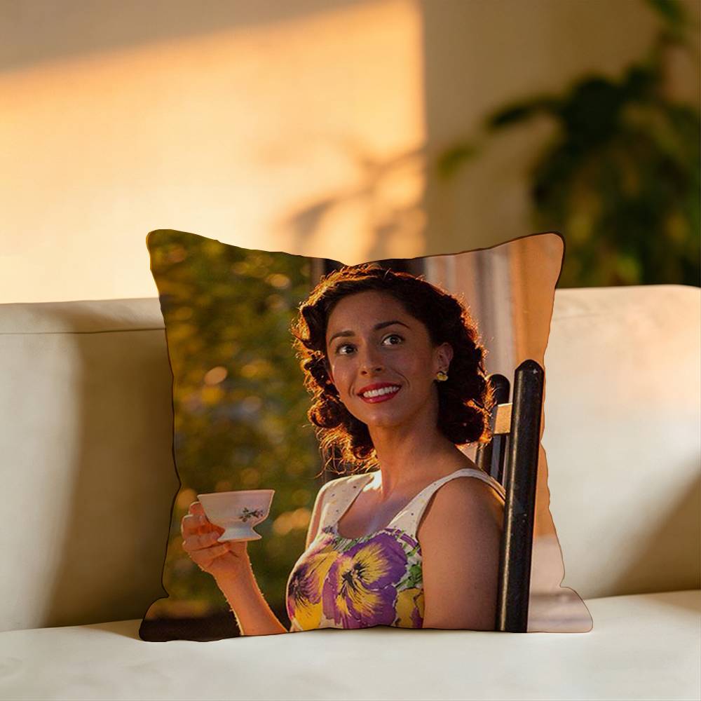 Popular Actress Oona Chaplin Square DoubleSided printed Pillow Case Bedroom Bedside Pillow Sofa Cushion Cover