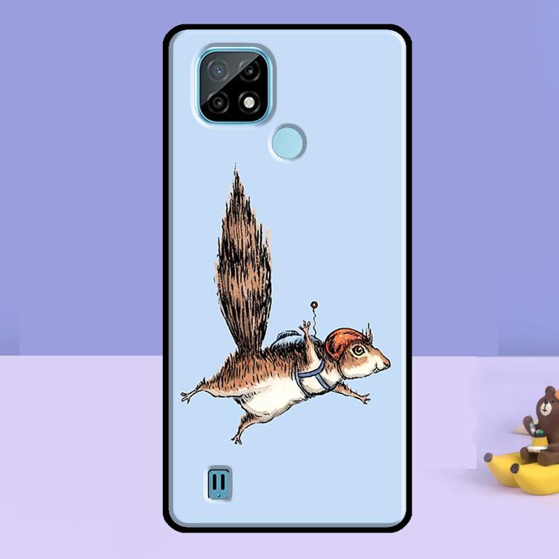 Cartoon Squirrel Case For Realme C75 C67 C61 C55 C53 C51 C35 C21Y C25S GT 7 Pro 6 6T 10 11 12 13 14 Pro Plus