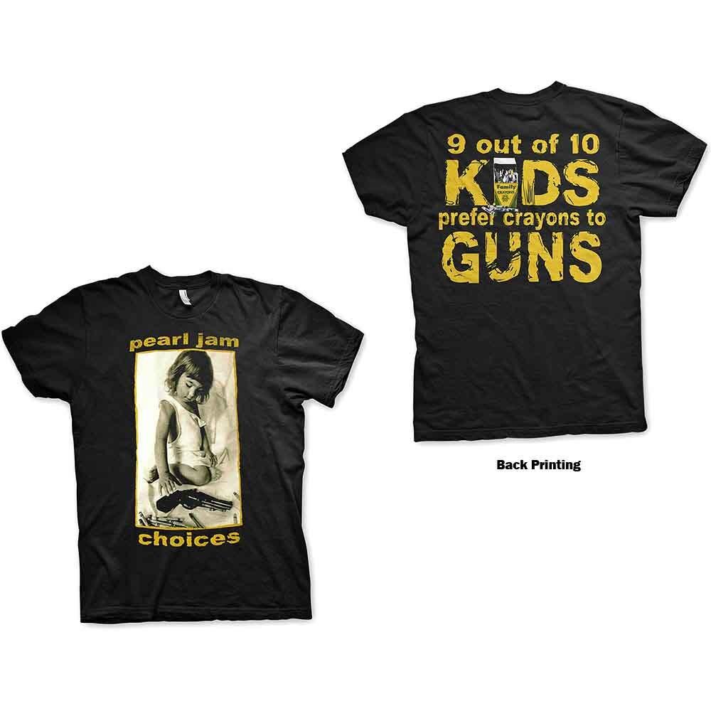 Pearl Jam Choices T-Shirt Black New Unisex T-Shirt L