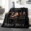 Name Custom RBD Band Print Flannel Blanket High Quality Warm Comfortable Cover for All Seasons Perfect for Gifts Home Decor