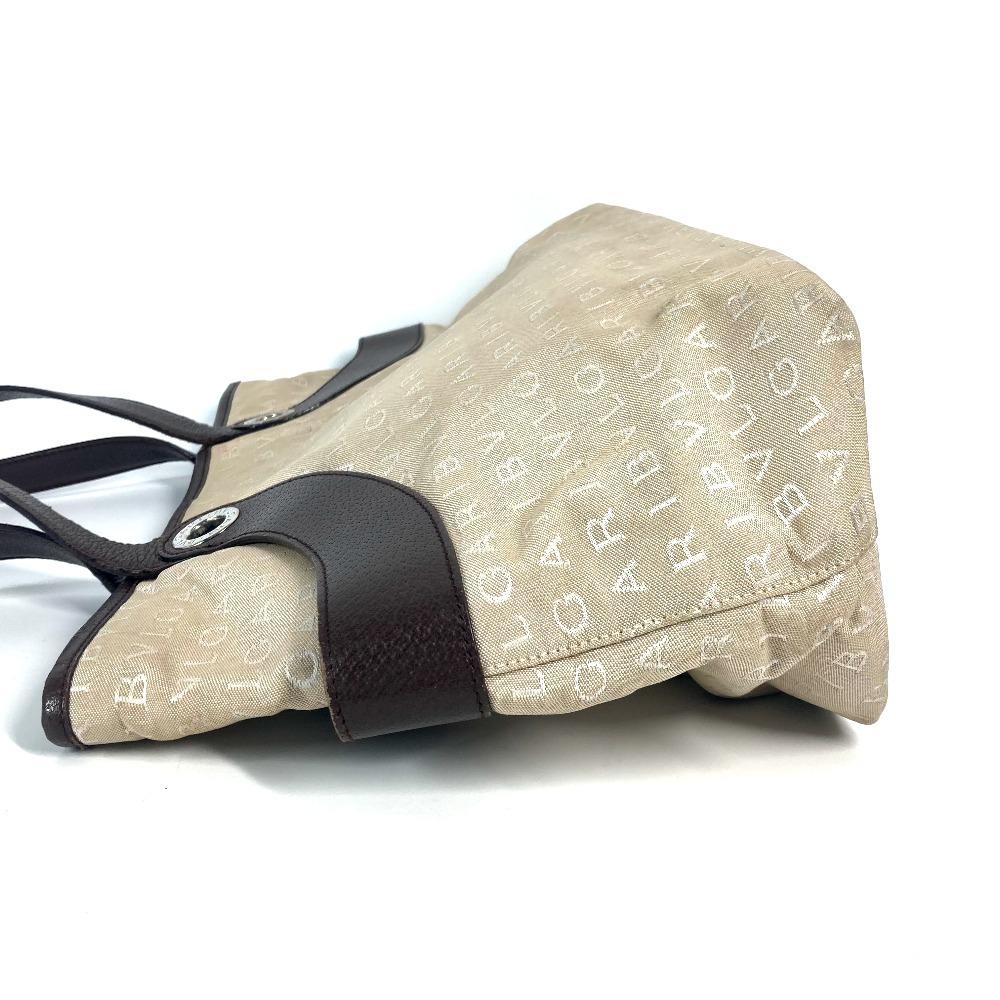 BVLGARI Logo mania Bag Shoulder Bag Tote Bag Canvas/Leather Beige