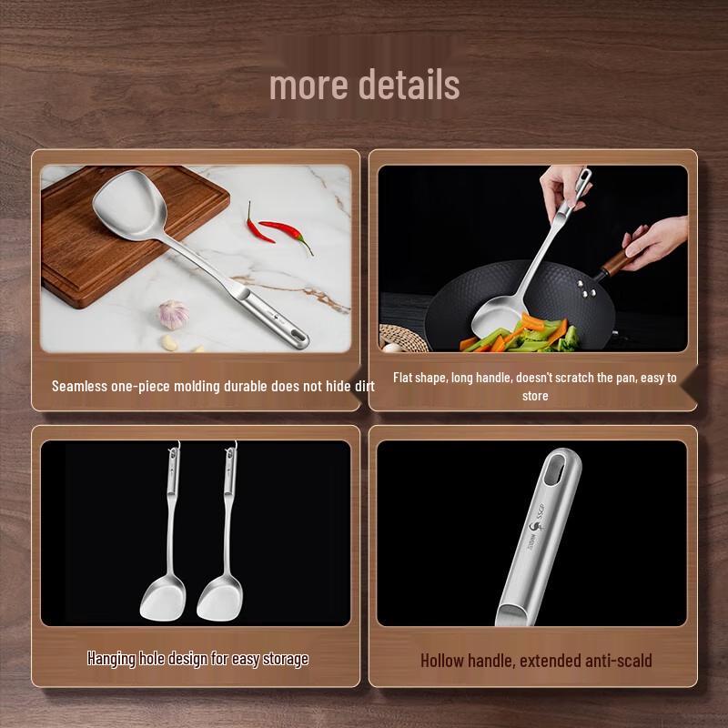 Premium 316L Stainless Steel Wok Spatula