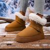 Bottes de Neige à Enfiler Large Largeur pour Femmes, Bottines d'Hiver Mi-Mollet à Plateforme, Vente en Gros Station Indépendante pour Femmes