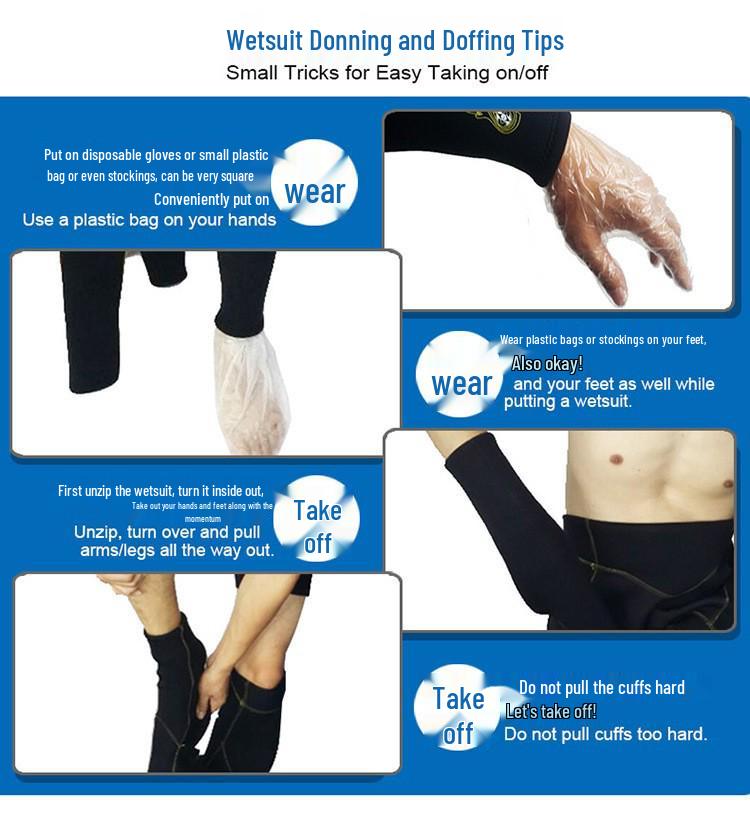 2MM-3MM Men's and Women's Jellyfish One-Piece Snorkeling and Surfing Wetsuit - Warm, Sun-Protective, Long Sleeve Swimsuit