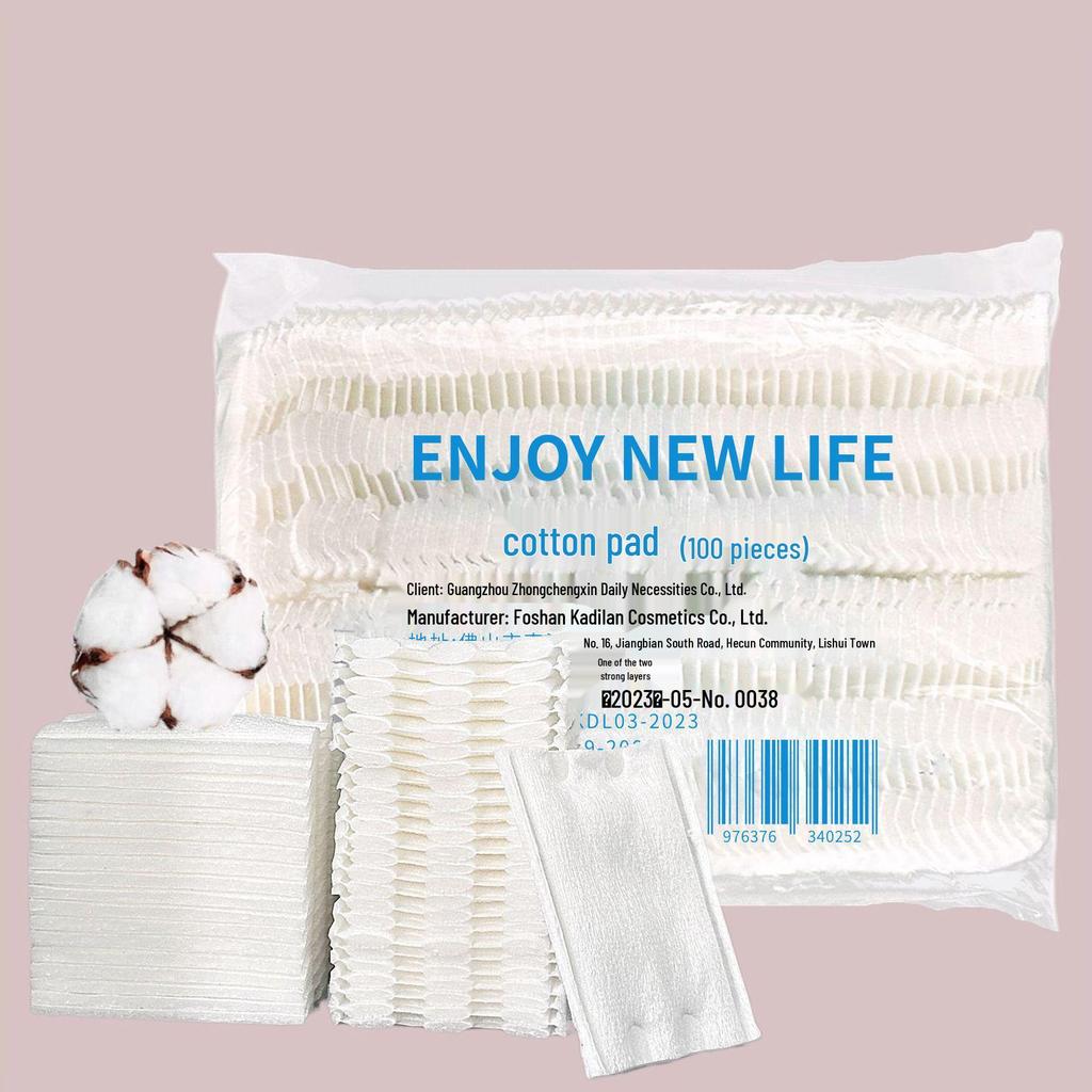 Bagged Salon-Grade Thick Disposable Makeup Remover Pads - 100 Count