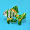 New Beautiful Colorful Tropical Fish Brooches for Wmen 3 Colors Available Animal Pin Rhinestone Shining Accessories