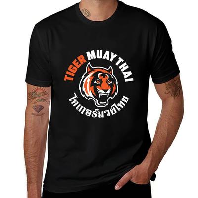 Tiger Muay Thai T-Shirt Übergröße Einfaches Lässiges Oberteil