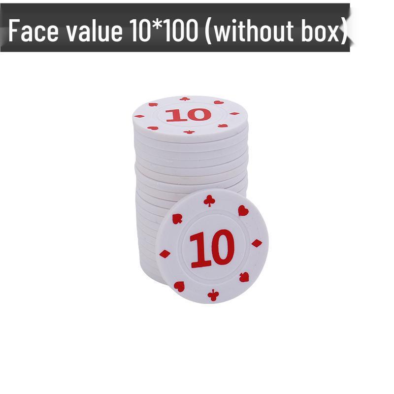 Boxed Set: 100 Plastic Baccarat Mahjong Poker Machine Tokens