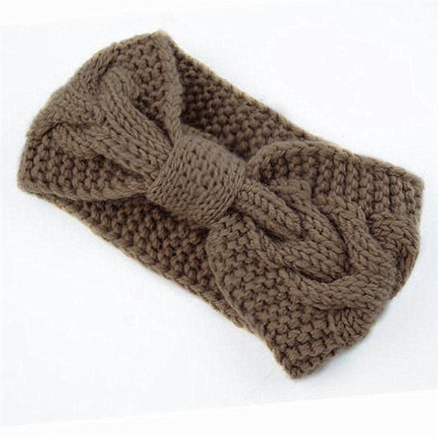 Women's Knit Hairband Knot Crochet Winter Ear Warmer Twist Wool Headbands Turban Headwear Head Wrap Bandage Hair Accessories