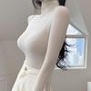 Women's Korean Slim Fit High Neck Long Sleeve T-Shirt