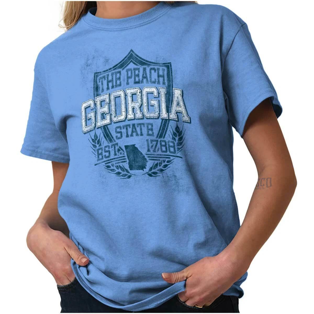Georgia State Motto Souvenir Tourist Gift Womens or Mens Crewneck T Shirt Tee XS