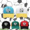 1PC Mesh Trucker Hat, Breathable, Distressed Brim, 3D Soccer 67 Print, Retro Streetwear for Men Women