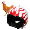 Hühnerhelm Lustiger Schutz Henne Bauhelm Vogelschutzhelm Kapuze HühnerzubehörFlamme