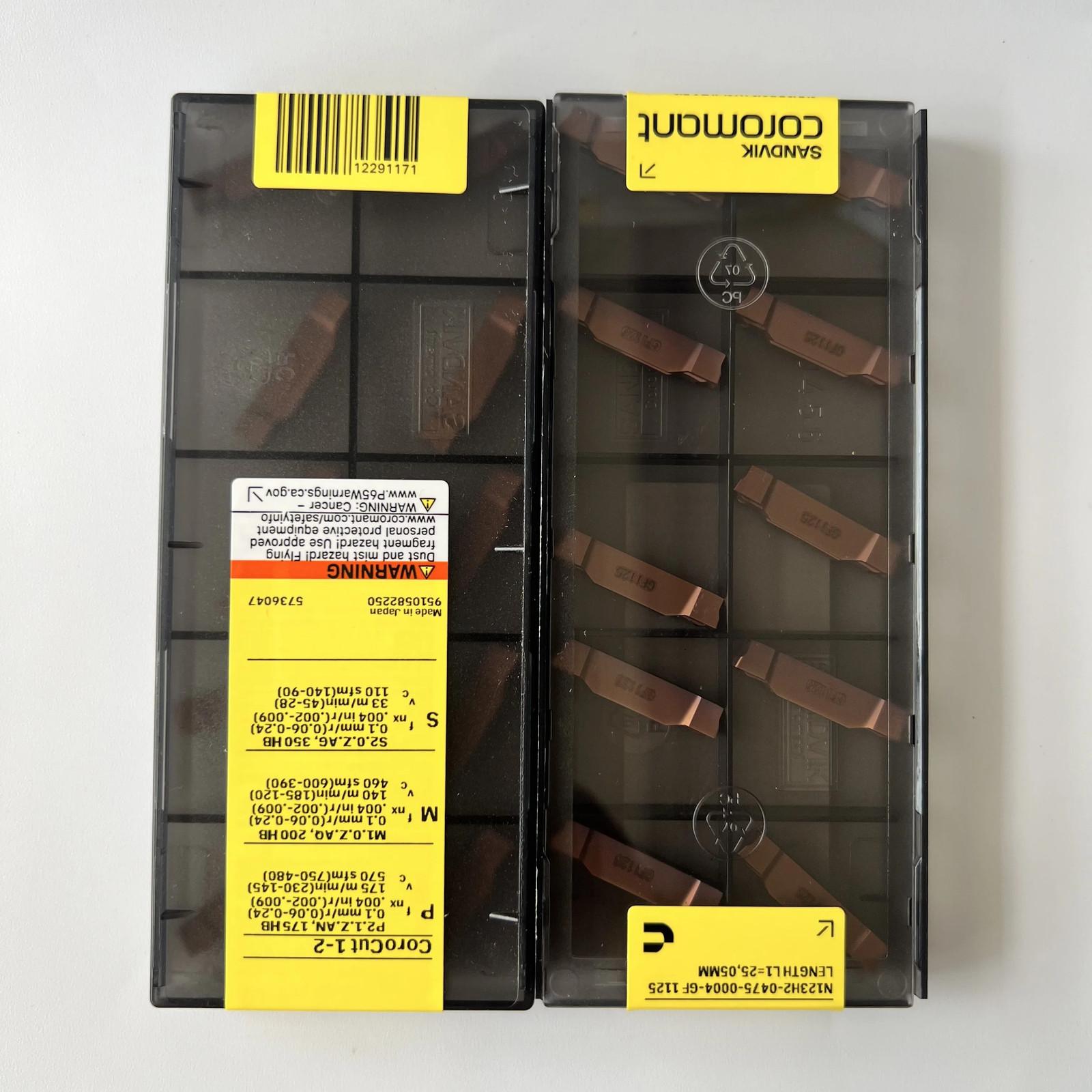 

SANDVIK / N123H2-0475-0004-GF 1125 / Industrial indexable Carbide Inserts 10 Pcs