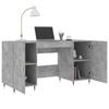Desk, Concrete Gray, 140X50X75 Cm, Wood-Based Material