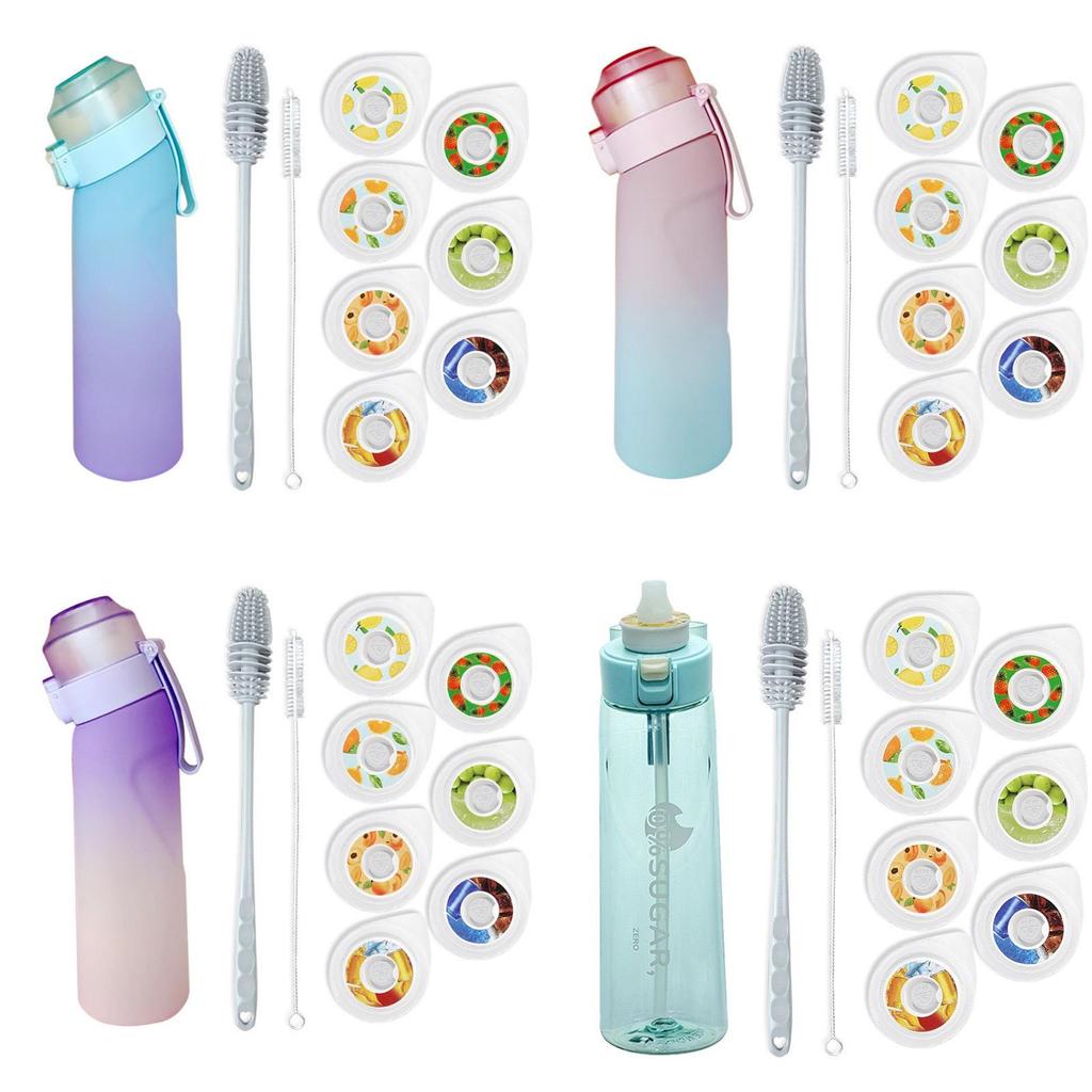 Tritan Sports Water Bottle With Flavor Rings And Leakproof Lid For Fitness Enthusiasts