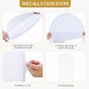 White Double-Sided Half-Round Cross Wedding Arch Kit for Party Decorations