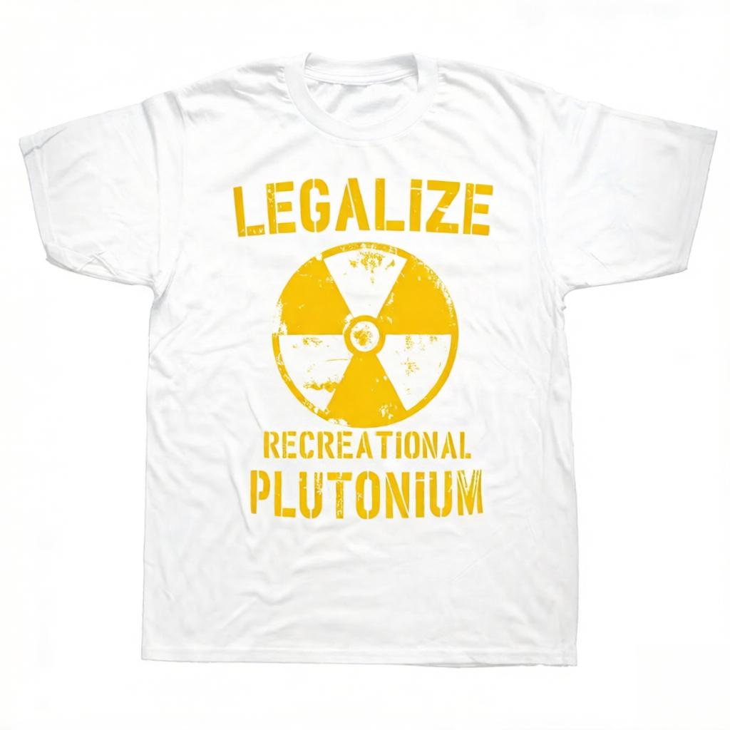 2026 Neues Lustiges Lizenzieren von Freizeits Plutonium Grafikdruck T-Shirt Kurzarm Streetwear Herren und Damen T-Shirt Herren Oberteil