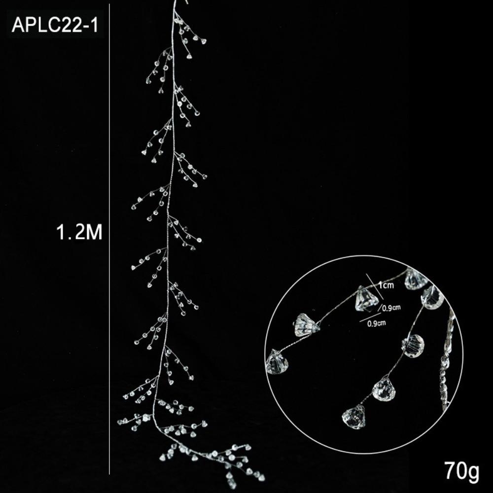 Crystal Imitation Pearl Chain Christmas Pendants New Year Creative Xmas Tree Ornaments Pendant Hanging Ornament