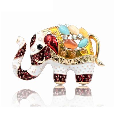 Colors Elephant Shape Brooch Colorful Enamel Resin Brooches Pins For Women Kids Scarf Clothes Hat Accessories