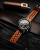 [hemsut H] Genuine Leather Watch Band, Perforated Design, Soft and Flexible, Italian Vegetable Tanned Leather Quick Release Band