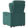 Electric Massage Recliner with Rising Assistance Dark Green Fabric