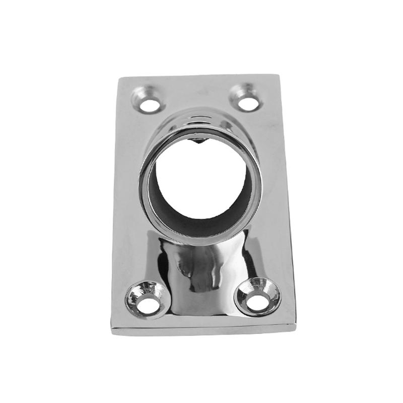 22/25mm Tube Pipe Base 45° Marine 316 Stainless Steel Rectangular Base Handrail Fittings Accessories Boat Hardware