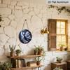 2D Flat 1pc, Printed Round Aluminum Metal Signage - Witch On a Broomstick, 8x8 In, Suitable for Door Decoration, Wall Decoration, Home, Room