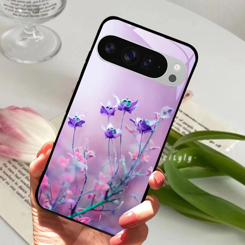 For Google Pixel 9 Pro XL Case Pixel9 Cute Animal Tempered Glass Phone Cover For GOOGLE PIXEL 9A Glass Protective Fundas Cases