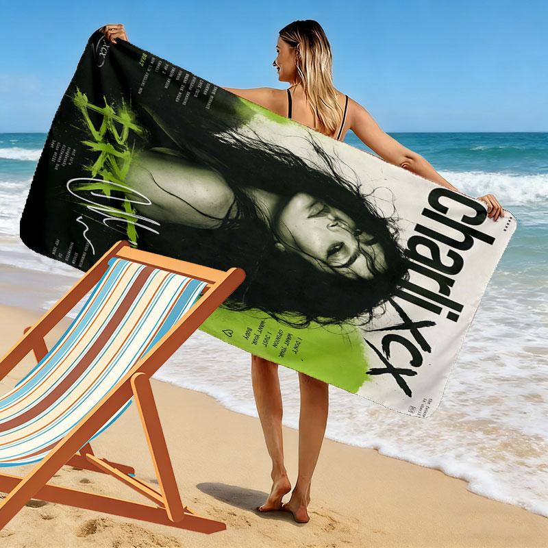 Charli XCX Beach Towel, Large Soft Quick Dry Towel for Beach Camping Swimming