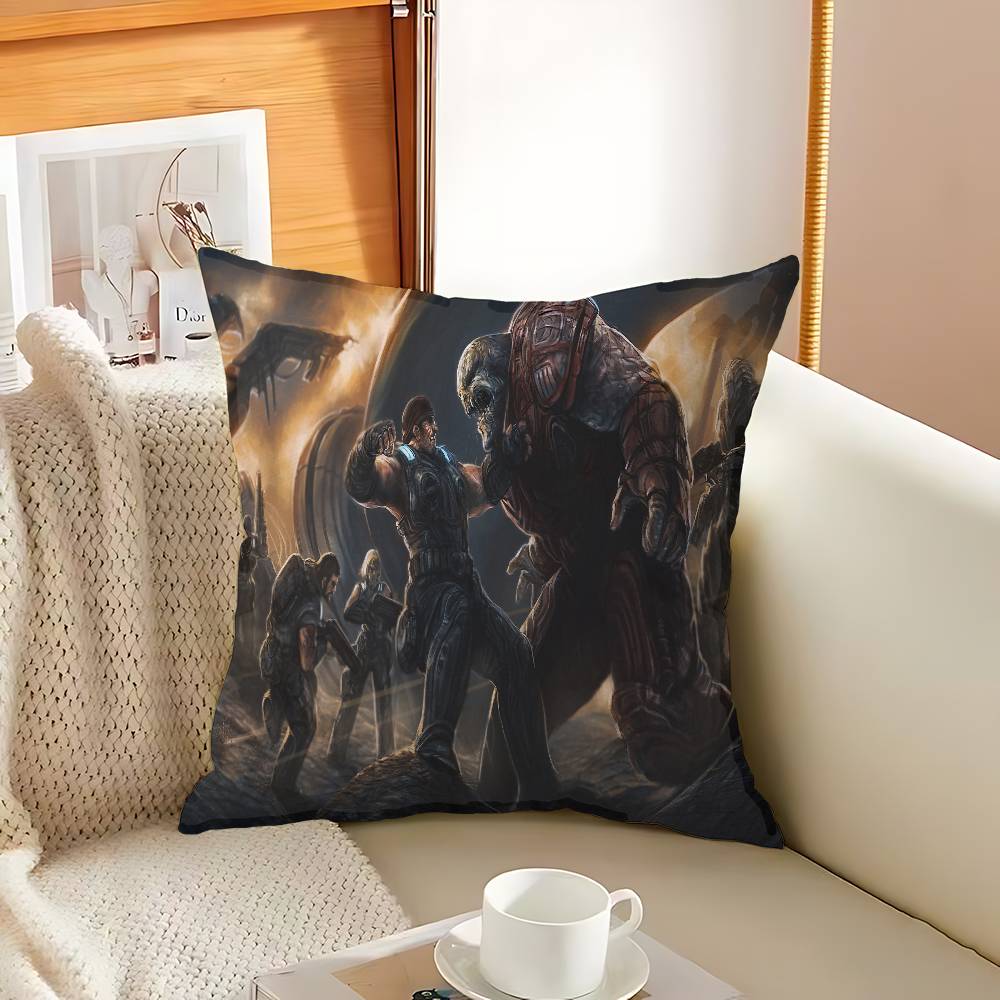 G-Gears O-Of W-War Decorative Room Aesthetics Pillow Case Home Decor Bedroom Sofa Bed Couch Pillow Cover 45x45