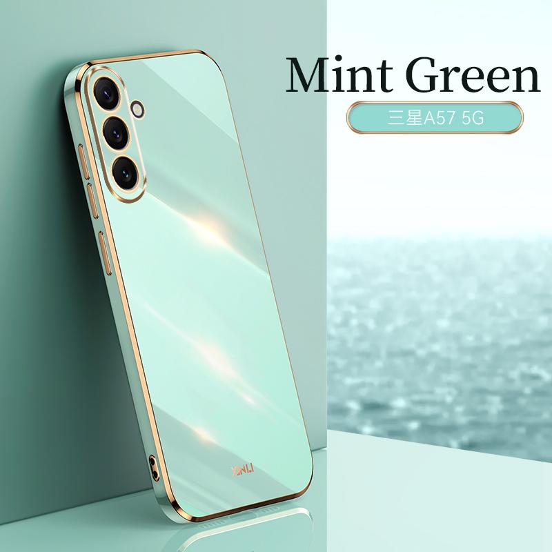 Custodie per Telefono Colorfast alla Moda Placcate per Samsung Galaxy A57 A37 A17 5G Morbida Lusso Protezione Lente Originale Cover Posteriore in Silicone