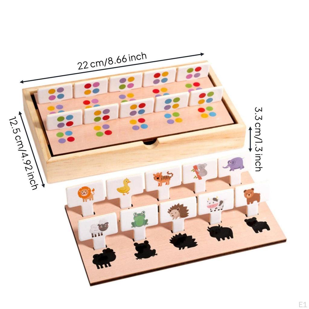 Shape Matching Board Fine Motor Skills Animal Reasoning Puzzle Early Learning Hued Circle