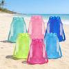Mesh Beach Bag Fitness Swimming Breathable Lightweight Large Capacity Multi Purpose Shoulder Handheld Foldable Travel Sports