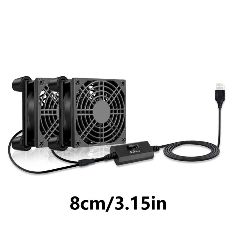 USB 8cm Cooling Fan DC5V Low Power Consumption Adjustable Speed Single/Double Fan For Home And Office Use
