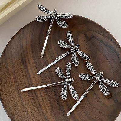 Vintage Dragonfly Barrettes Hairpin Hair Clips For Women Girls Headwear Bangs Side Hair Accessories