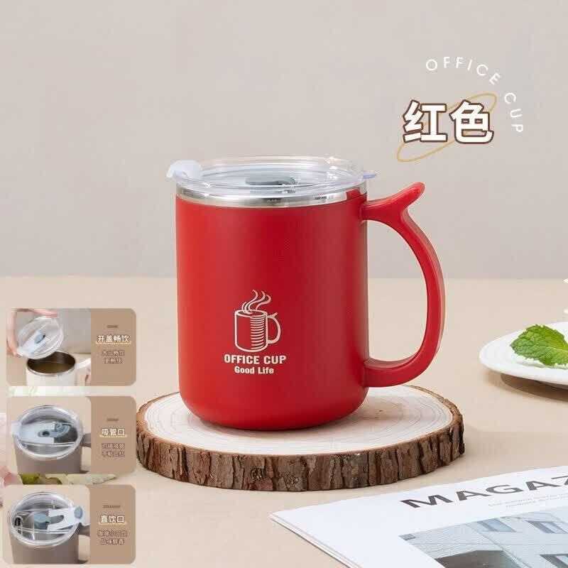 ZISIZ 2026 Men s Stainless Steel Office Mug with Lid
