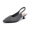 Women Sandals Sharp Pointed Shallow Mouth Slim Heel Women's Shoes Knitted Comfortable High Heels Knitted Breathable Sandals