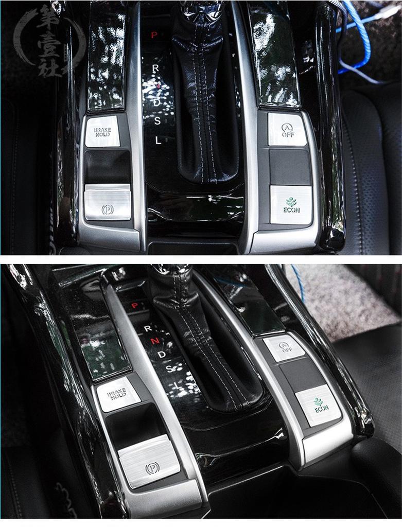 Electronic handbrake button sequins aluminum alloy interior Honda Civic 2016-19