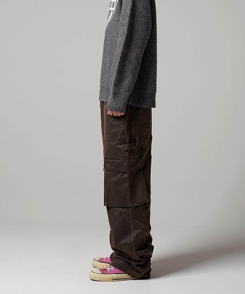 DICKIES Canvas Double Knee Cargo Pants Dark Brown