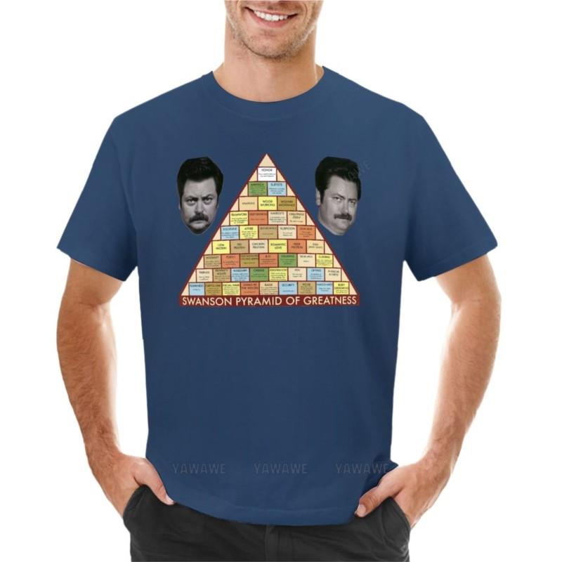 Swanson Pyramid of Greatness TShirt cute tops  shirt boys animal print shirt graphic t shirt Unisexs plain t shirts S